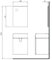 KOLO TWINS zrcadlo 50x70x2,6 cm 88455000